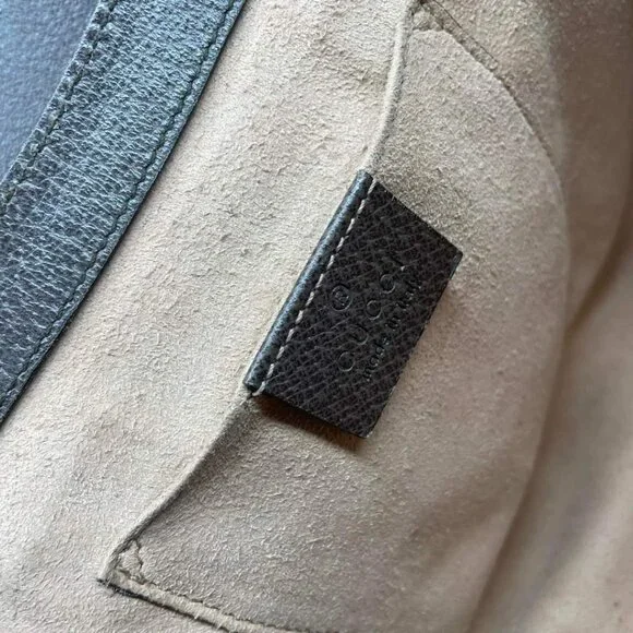 100% Authentic GUCCI Padlock Brown Bengal Canvas Shoulder Bag - Picture 11 of 15